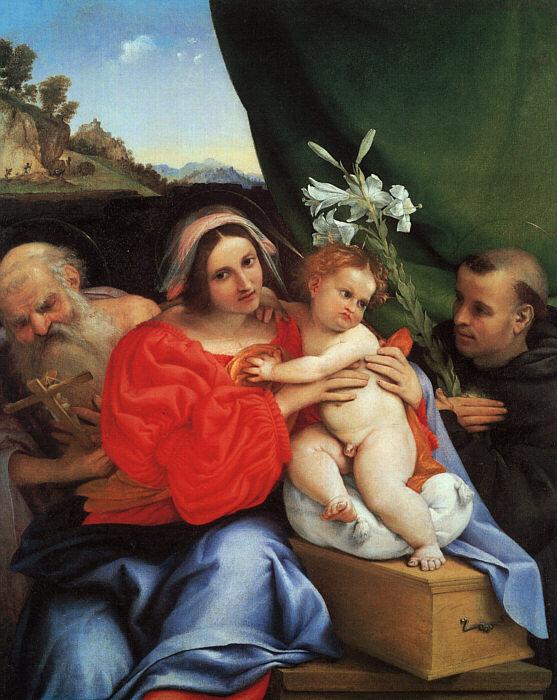 Lorenzo Lotto Virgin and Child with Saints Jerome and Anthony China oil painting art